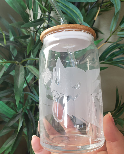 Color Changing Ghastly, Haunter, Gengar Glass Cup (16 oz)