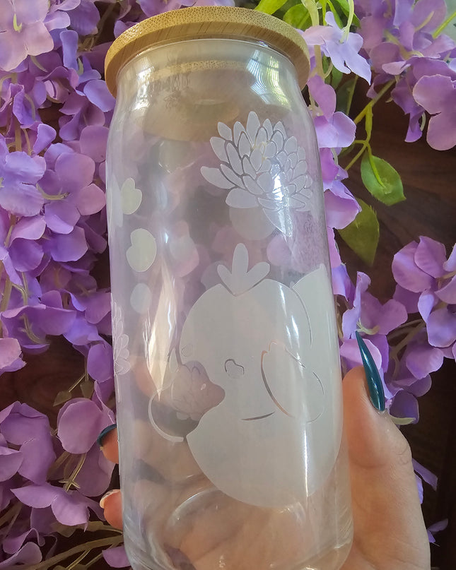 Color Changing Psyducky Glass Cup (20 oz)