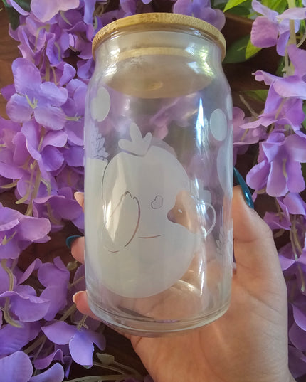 Color Changing Psyducky Glass Cup (16 oz)