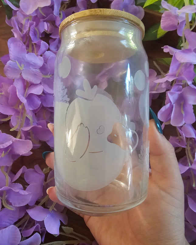 Color Changing Psyducky Glass Cup (16 oz)