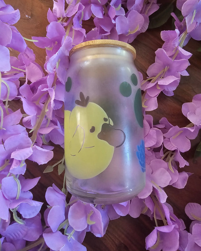 Color Changing Psyducky Glass Cup (16 oz)