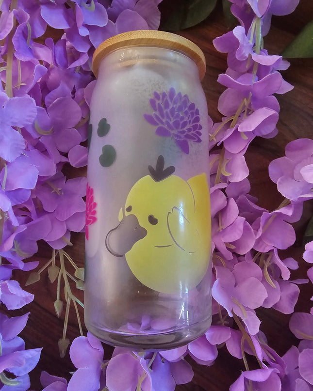 Color Changing Psyducky Glass Cup (20 oz)