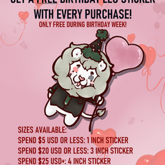 FREE STICKER WITH EVERY PURCHASE