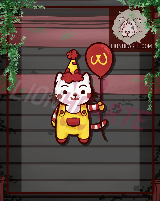 Clown Cat Stickers