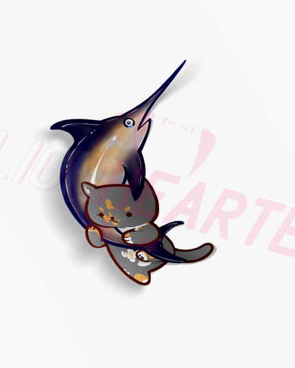 Cat Fish Thief Stickers