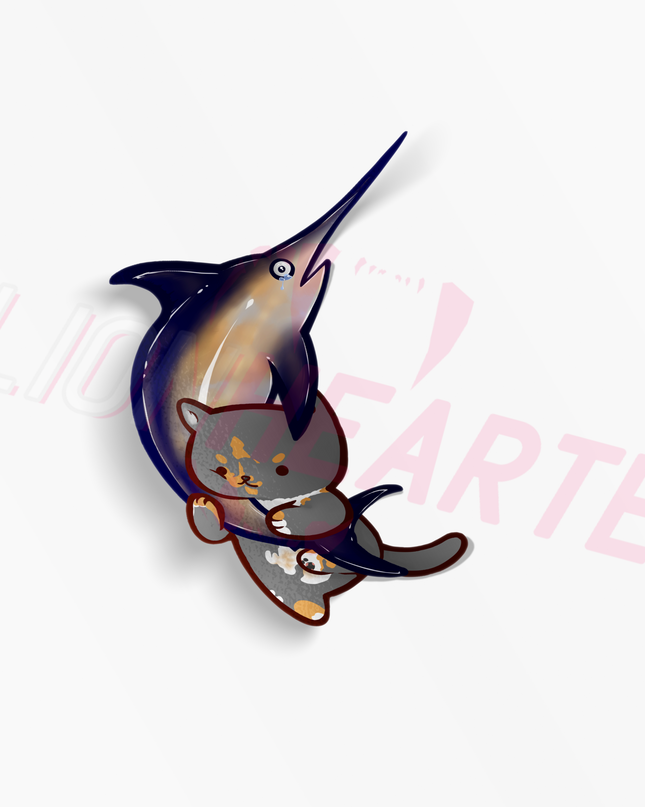 Cat Fish Thief Stickers