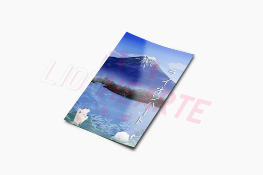 Luna Mt. Fuji Poster