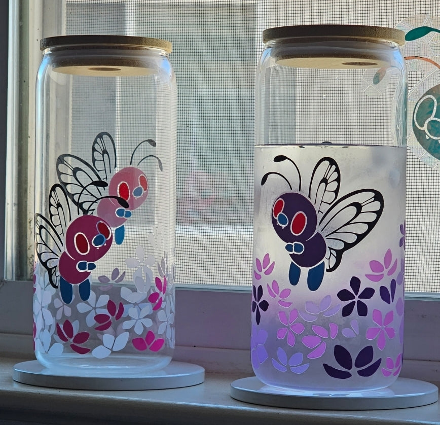Color Changing Butterfree Glass Cup (16 oz)