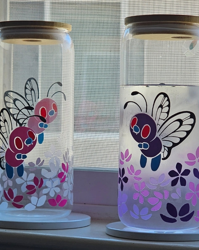 Color Changing Butterfree Glass Cup (20 oz)
