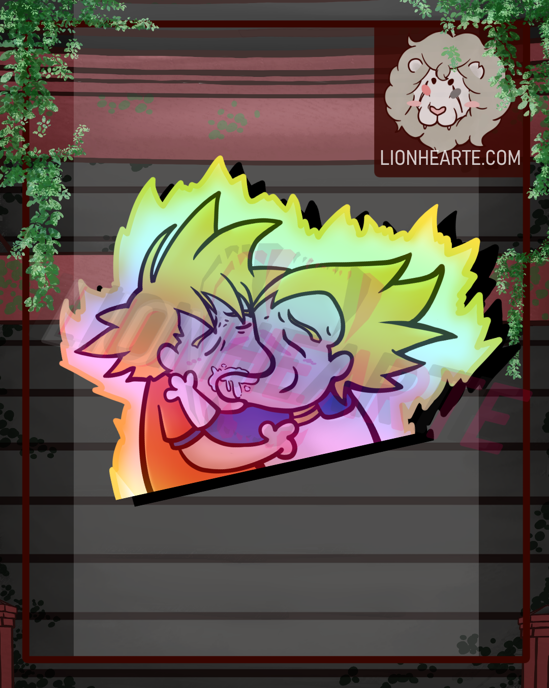 Goku X Vegeta Kissing Meme Vinyl Sticker