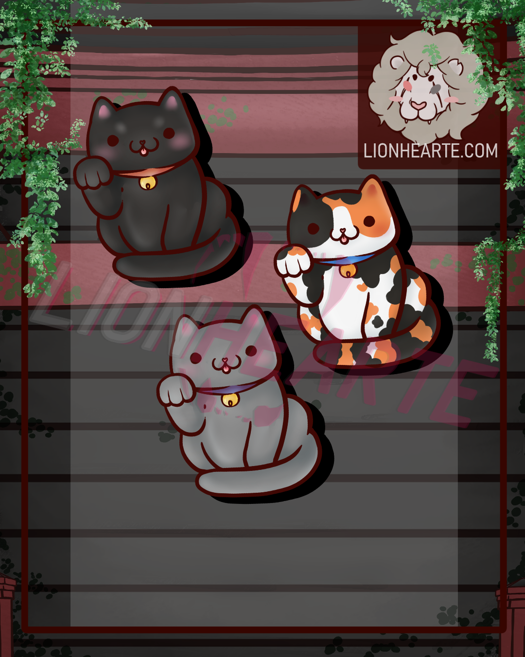 Lucky Cat Vinyl Stickers
