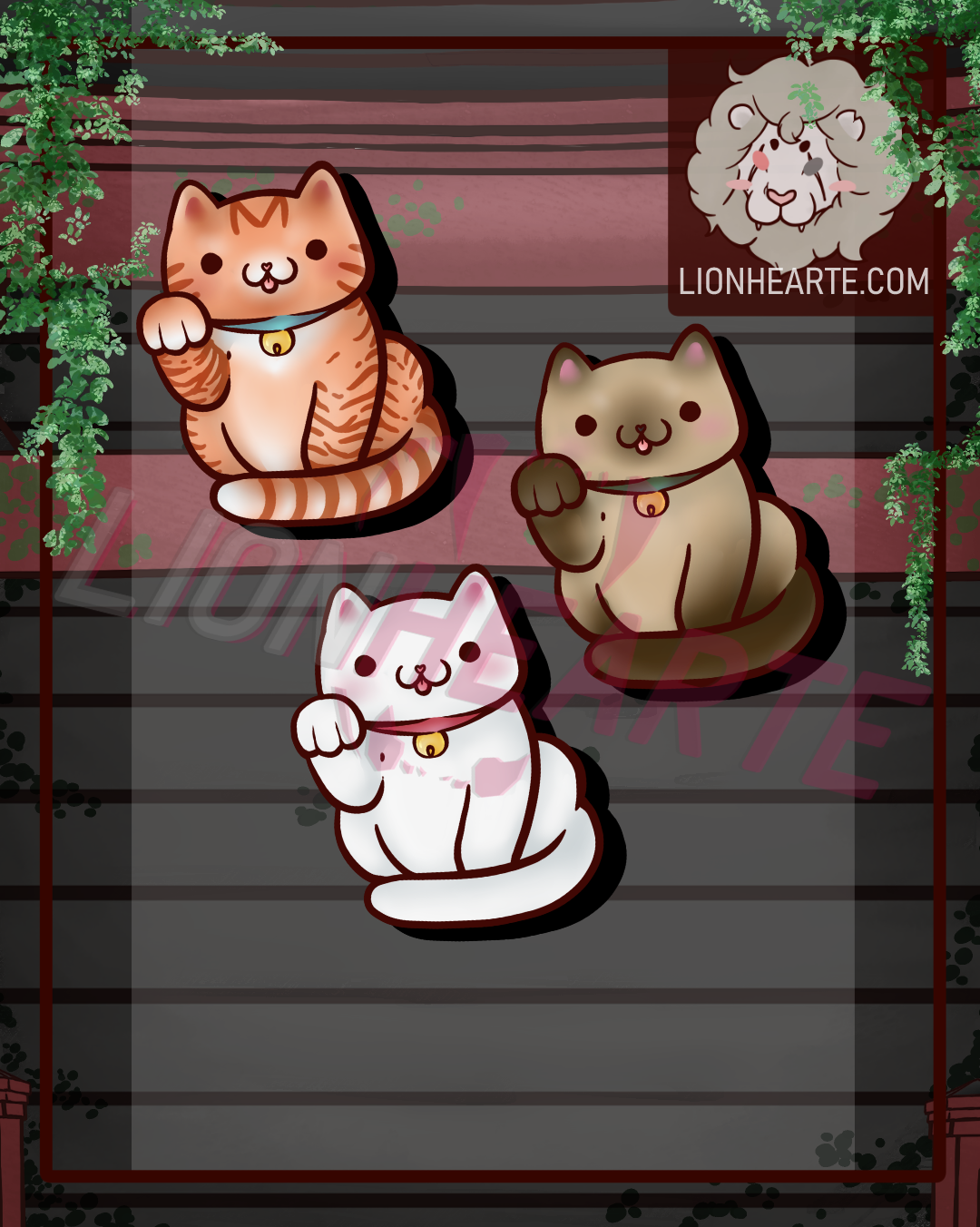 Lucky Cat Vinyl Stickers