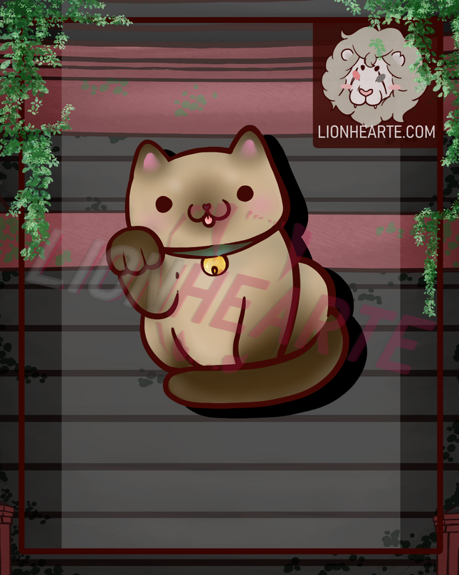 Lucky Cat Vinyl Stickers