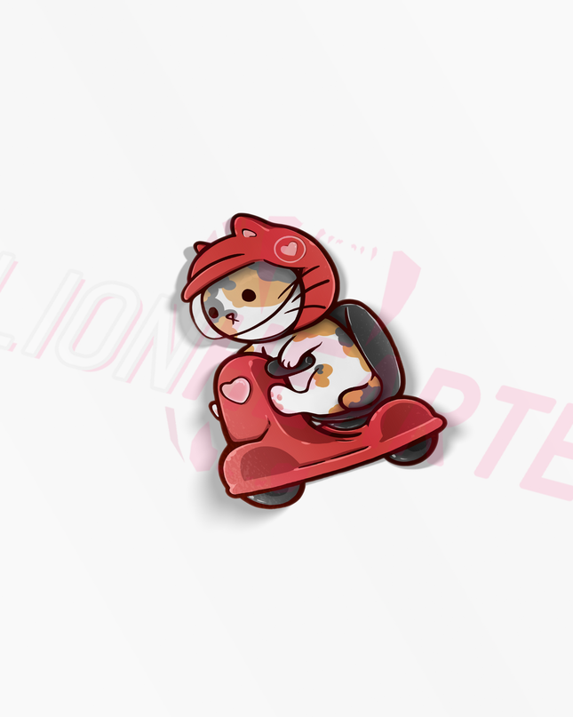 Moped Cat Stickers