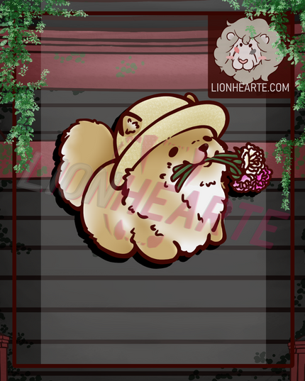 May Flowers Doggo Vinyl Stickers