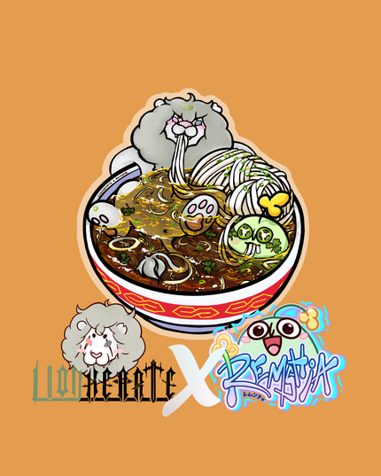 Leo & Pipi Pho Bowl Vinyl Sticker