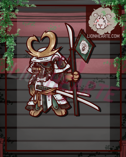 Samurai Doggo Vinyl Stickers