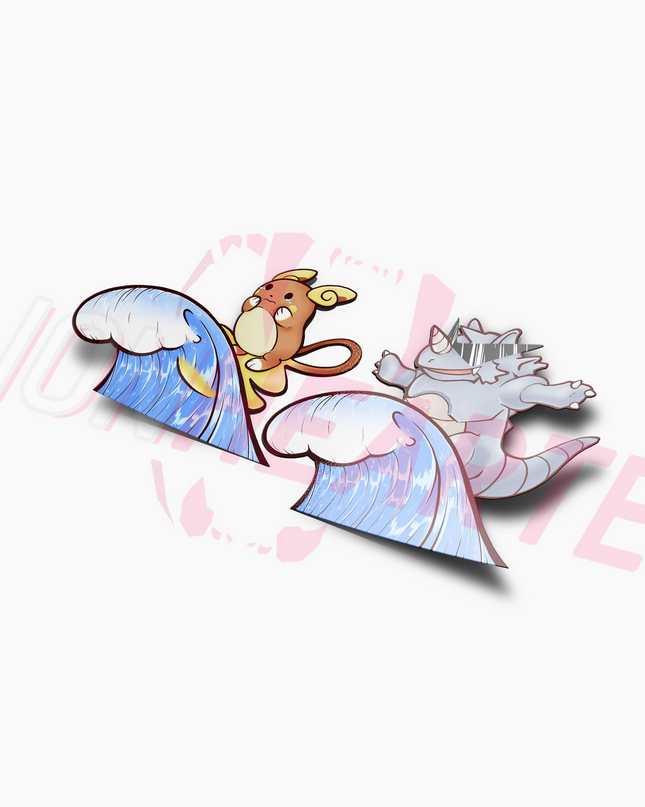 Surfing Pokemon Stickers