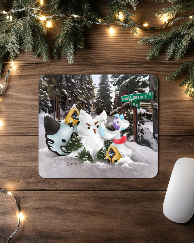 Vinoburrito Winter Pkmn Collab Mousepad
