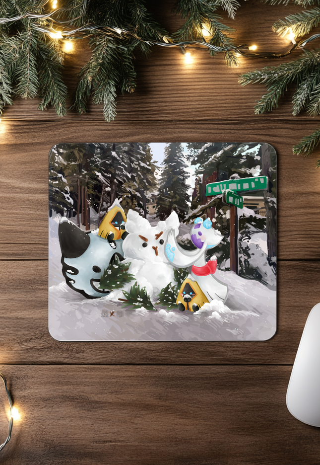 Vinoburrito Winter Pkmn Collab Mousepad