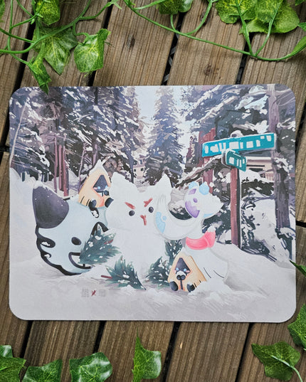 Vinoburrito Winter Pkmn Collab Mousepad