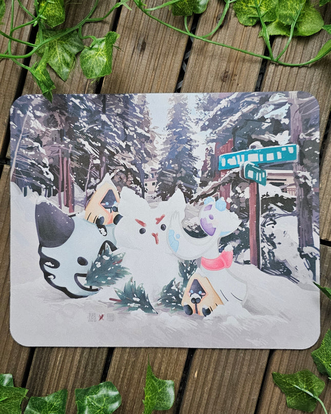 Vinoburrito Winter Pkmn Collab Mousepad