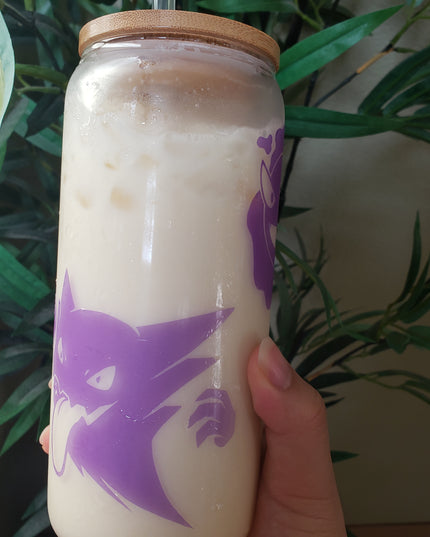 Color Changing Ghastly, Haunter, Gengar Glass Cup (20 oz)