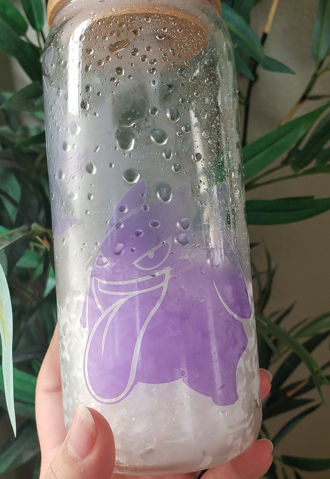 Color Changing Ghastly, Haunter, Gengar Glass Cup (20 oz)