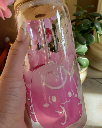 Color Changing Cleffa, Clefairy, Clafable Glass Cup (20 oz)