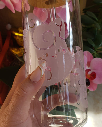 Color Changing Cleffa, Clefairy, Clafable Glass Cup (20 oz)