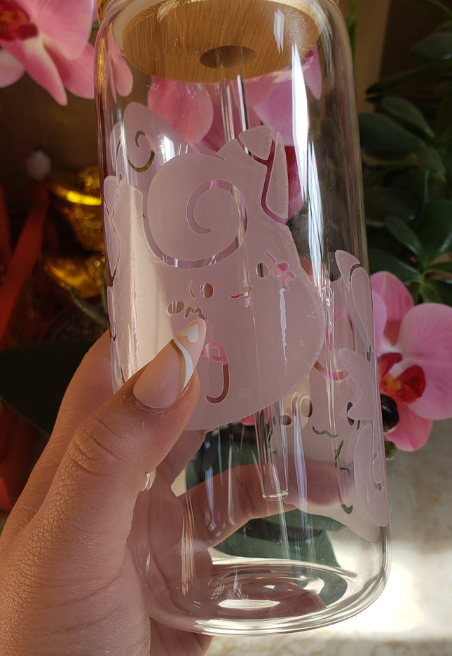 Color Changing Cleffa, Clefairy, Clafable Glass Cup (20 oz)