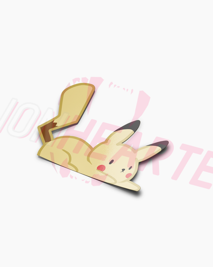 Squatting Pikachu Peeker Sticker
